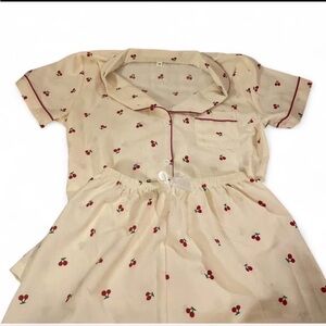 Cherry Print Pajamas